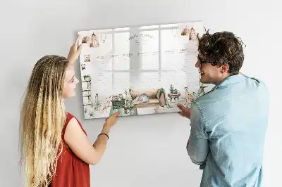 Magnetisk tavla med penna söt planerare