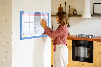 Månadsplanerare magnetisk tavla med penna