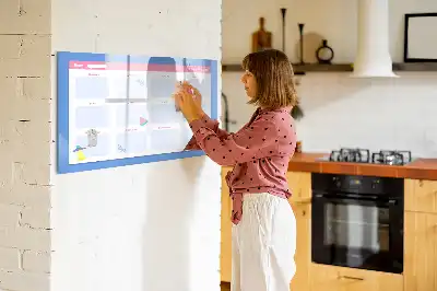 Månadsplanerare magnetisk tavla med penna