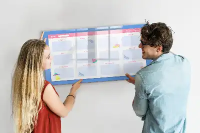 Månadsplanerare magnetisk tavla med penna