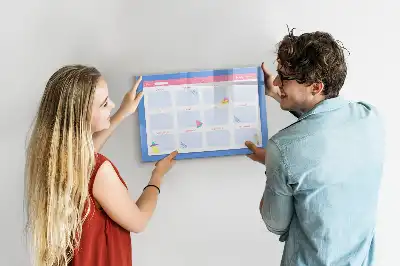 Månadsplanerare magnetisk tavla med penna