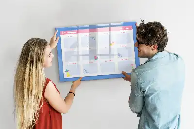 Månadsplanerare magnetisk tavla med penna