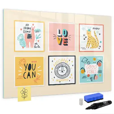 Magnetisk tavla med penna med motiverande citat