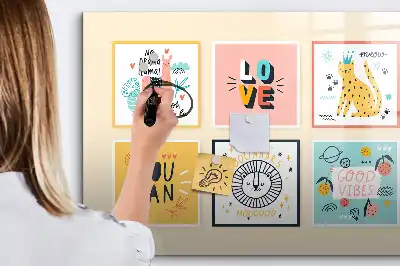 Magnetisk tavla med penna med motiverande citat