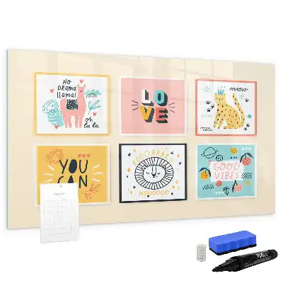 Magnetisk tavla med penna med motiverande citat
