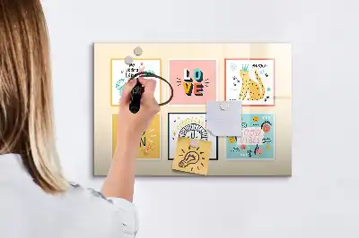 Magnetisk tavla med penna med motiverande citat