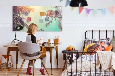 Magnetisk skrivtavla med penna motiv med tropiska palmer