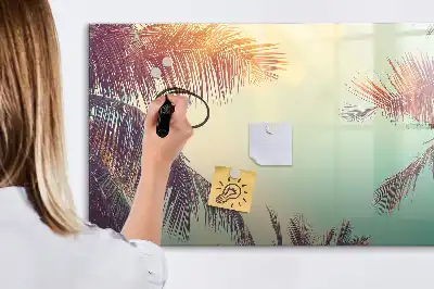 Magnetisk skrivtavla med penna motiv med tropiska palmer