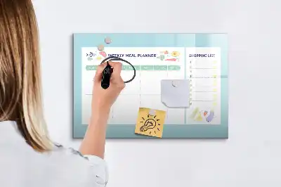 Måltidsplanerare magnetisk tavla med penna