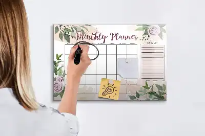 Magnetisk rittavla med rosmönstrad design