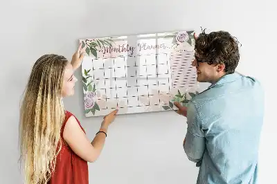 Magnetisk rittavla med rosmönstrad design