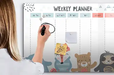 Veckoschema magnetisk tavla med penna