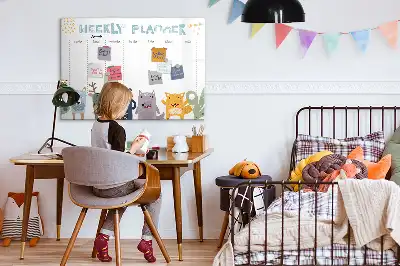 Magnetisk rittavla veckoplanerare för barn