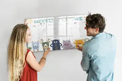 Magnetisk rittavla veckoplanerare för barn