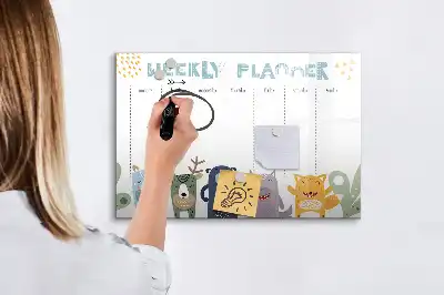 Magnetisk rittavla veckoplanerare för barn