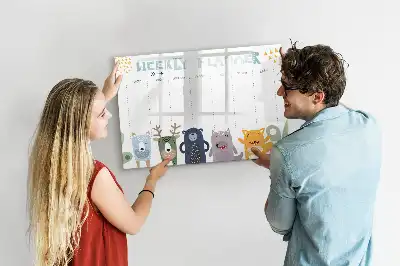 Magnetisk rittavla veckoplanerare för barn