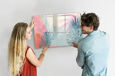 Magnetisk skrivtavla med penna i pastellutförande