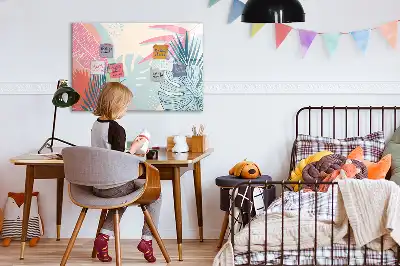 Magnetisk skrivtavla med penna i pastellutförande