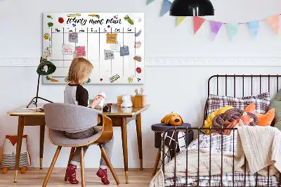 Magnetisk rittavla veckoplanerare för måltider