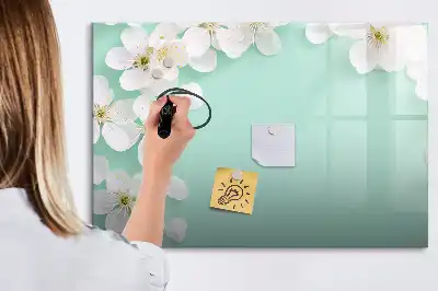 Magnetisk tavla med penna motiv med flytande tusenskönor