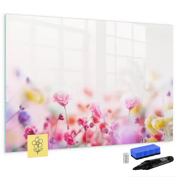 Magnetisk rittavla med motiv av ängsblommor