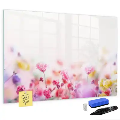 Magnetisk rittavla med motiv av ängsblommor