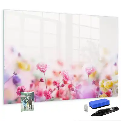 Magnetisk rittavla med motiv av ängsblommor
