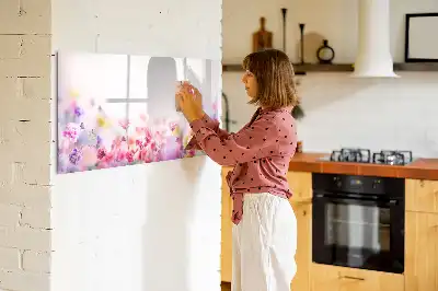 Magnetisk rittavla med motiv av ängsblommor
