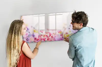Magnetisk rittavla med motiv av ängsblommor