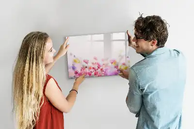 Magnetisk rittavla med motiv av ängsblommor