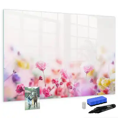 Magnetisk rittavla med motiv av ängsblommor