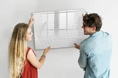 Magnetisk tavla med penna motiv av träpaneler