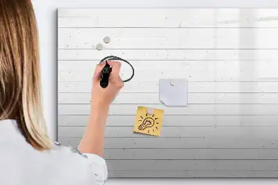 Magnetisk tavla med penna motiv av träpaneler