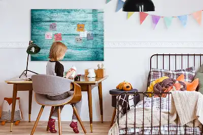 Magnetisk rittavla i gammalt blått trä