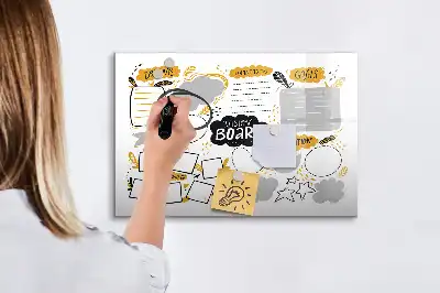 Magnetisk tavla med penna för nyårsmål