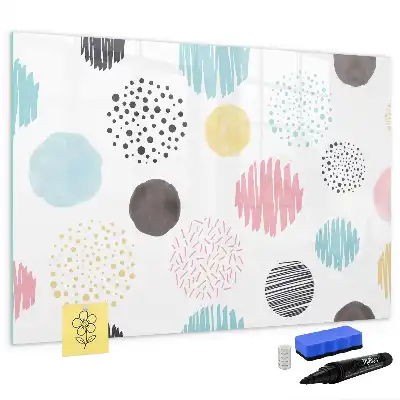 Magnetisk tavla med penna med geometriskt mönster