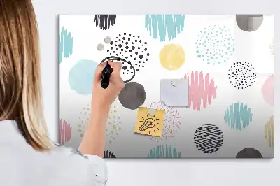 Magnetisk tavla med penna med geometriskt mönster
