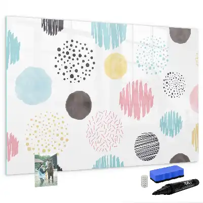 Magnetisk tavla med penna med geometriskt mönster