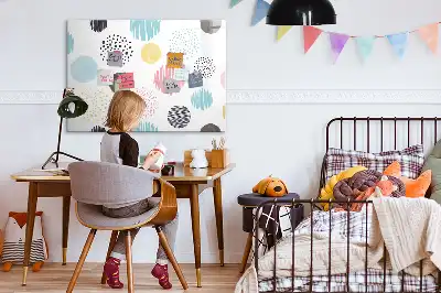 Magnetisk tavla med penna med geometriskt mönster