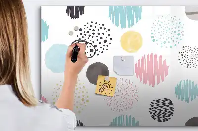 Magnetisk tavla med penna med geometriskt mönster