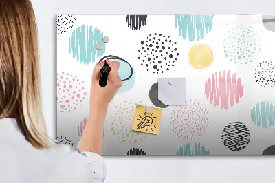 Magnetisk tavla med penna med geometriskt mönster