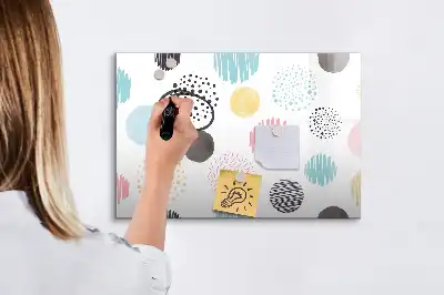 Magnetisk tavla med penna med geometriskt mönster