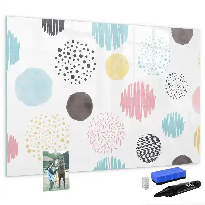 Magnetisk tavla med penna med geometriskt mönster