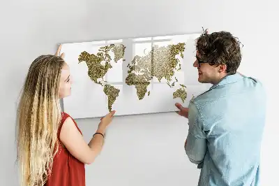 Magnetisk världskarta med penna