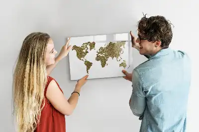 Magnetisk världskarta med penna