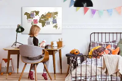 Magnetisk världskarta med penna