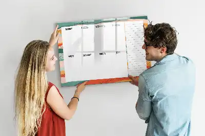 Retro veckoplanerare magnetisk tavla inklusive penna