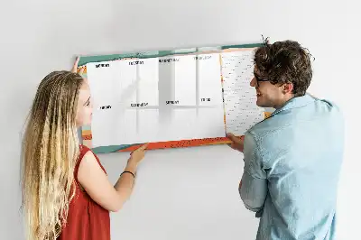 Retro veckoplanerare magnetisk tavla inklusive penna