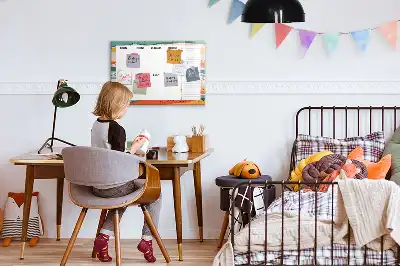 Retro veckoplanerare magnetisk tavla inklusive penna