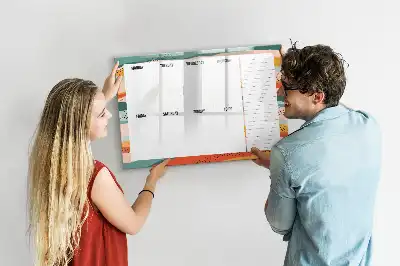 Retro veckoplanerare magnetisk tavla inklusive penna